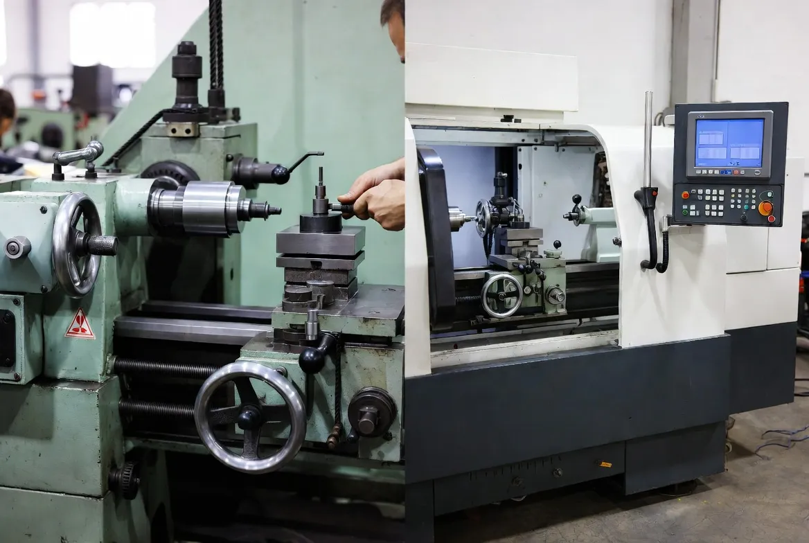 Perbedaan Mesin Bubut Manual dan Mesin Bubut Otomatis